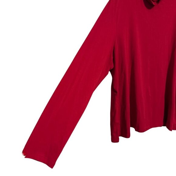 COLDWATER CREEK  RED Turtle Neck Style TOP  3X EUC - Picture 3 of 6